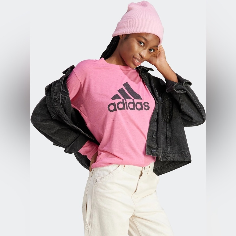 Adidas Women's Winners Long Sleeve Tee in Pink Fusion NWT Size XS
